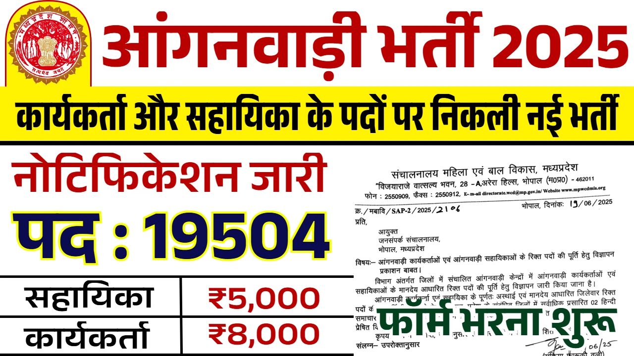 Anganwadi Recruitment 2025