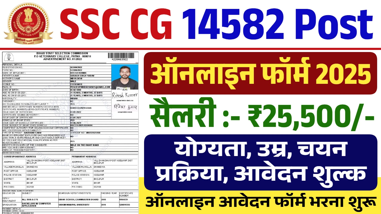 SSC CGL Recruitment 2025